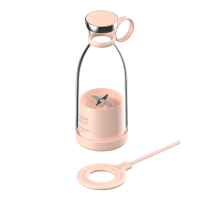 Портативный беспроводной мини блендер для полосы Prime Sport FRESH JUICE - 350 мл, розовый