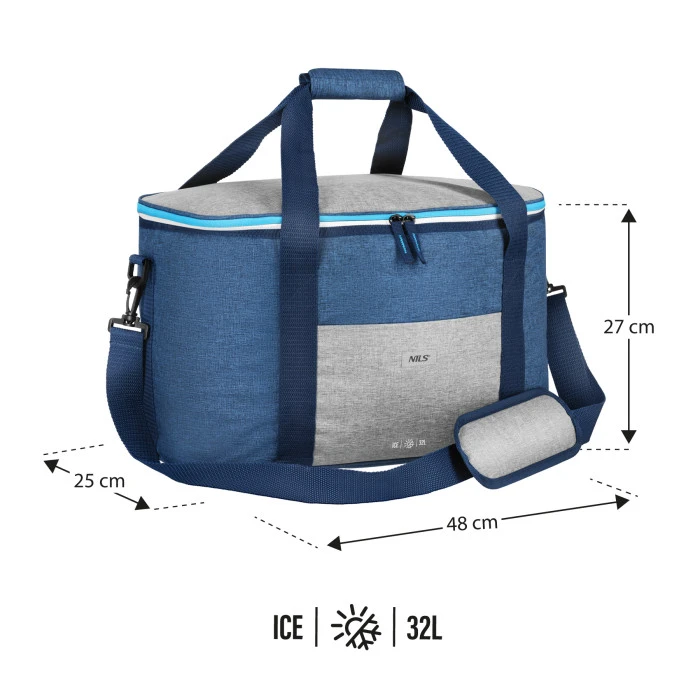 Термосумка NILS CAMP NC2903 32 л, синьо-сіра
