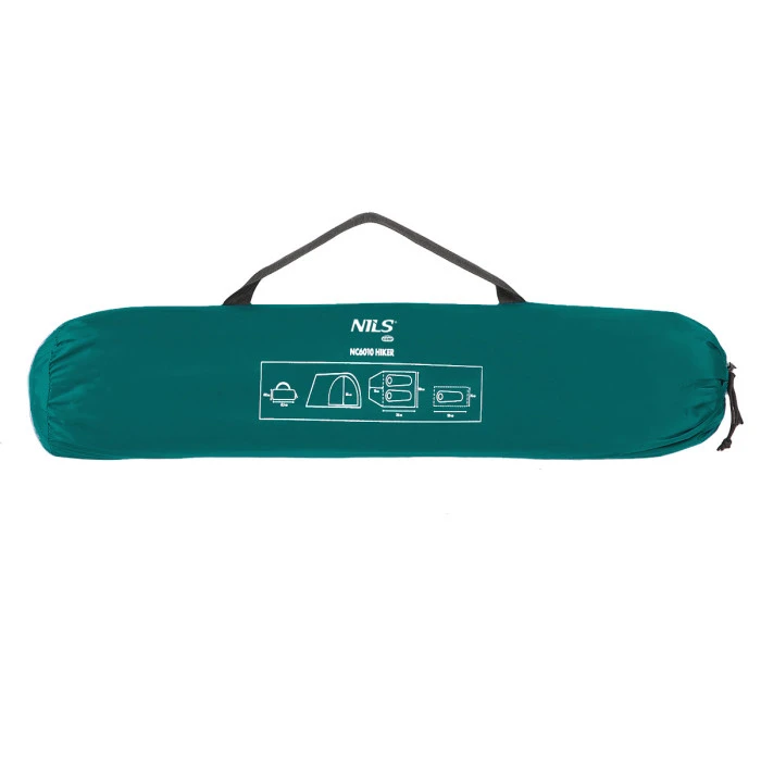Намет двомісний NILS CAMP NC6010 Hiker, 275 х 150 х 105 см, зелений