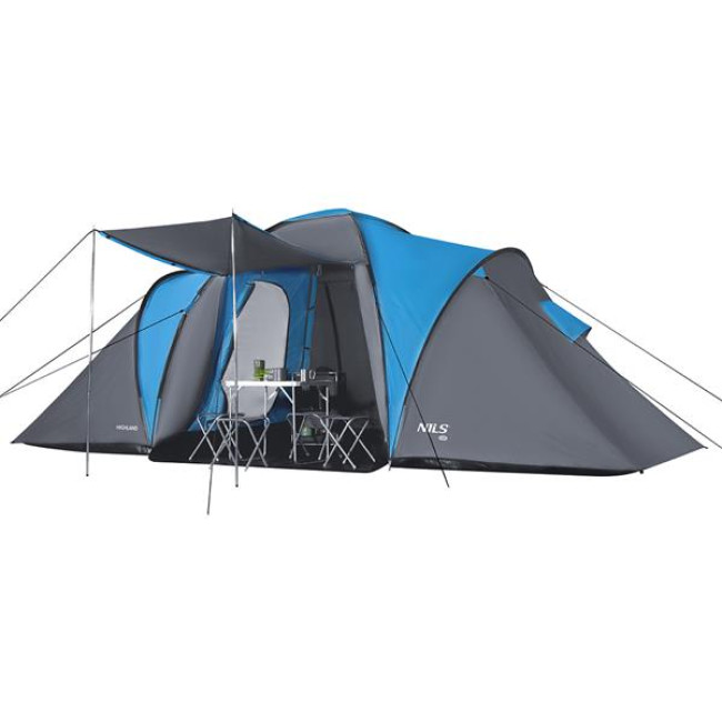 Кемпинговая палатка NILS CAMP NC6031 HIGLAND серо-голубая