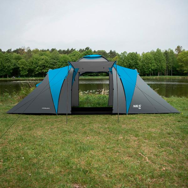 Кемпинговая палатка NILS CAMP NC6031 HIGLAND серо-голубая