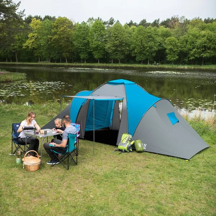 Кемпинговая палатка NILS CAMP NC6031 HIGLAND серо-голубая