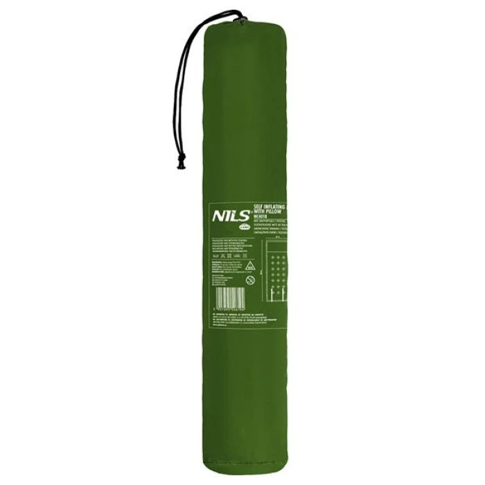 Коврик самонадувающийся NILS CAMP NC4018, 188 х 66 х 3,5 см - темно-зеленый