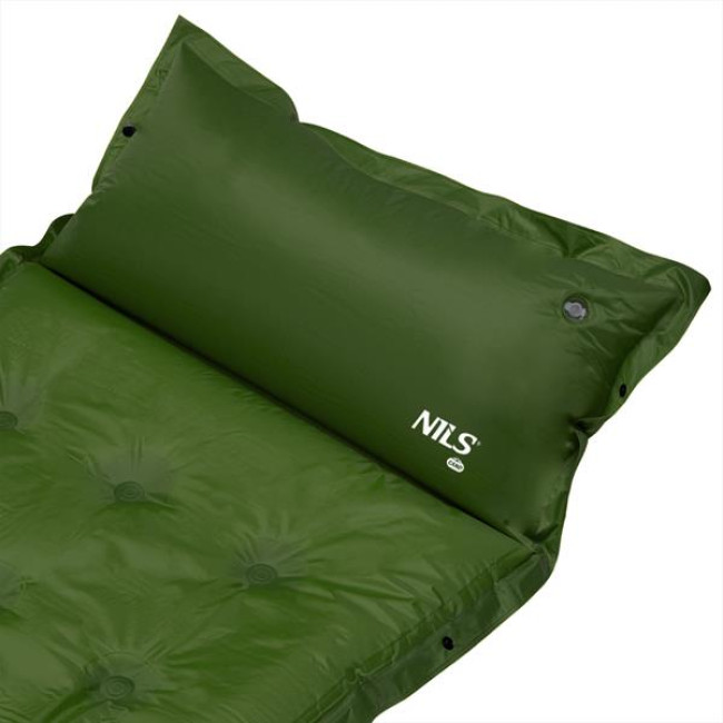 Коврик самонадувающийся NILS CAMP NC4018, 188 х 66 х 3,5 см - темно-зеленый