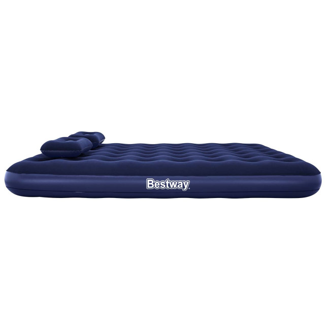 Надувной матрас Bestway 67374 с насосом 203 x 152 см, синий.