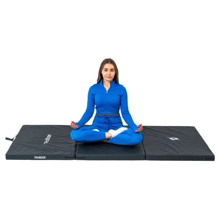 Мат гимнастический THUNDER MG-03, 197 х 90 х 5 см, черный