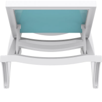 Шезлонг Siesta Pacific, бело-бирюзовый