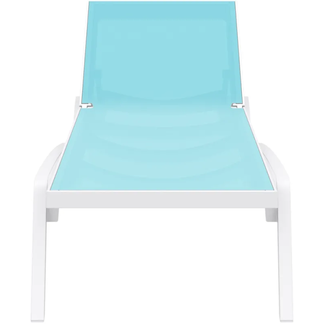 Шезлонг Siesta Pacific, бело-бирюзовый