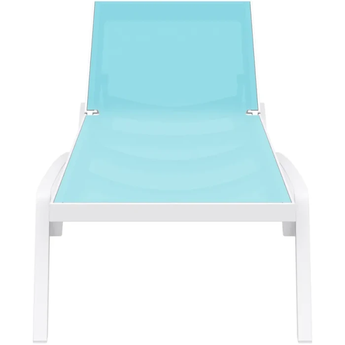 Шезлонг Siesta Pacific, бело-бирюзовый