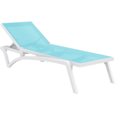 Шезлонг Siesta Pacific, бело-бирюзовый