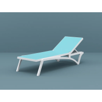 Шезлонг Siesta Pacific, бело-бирюзовый