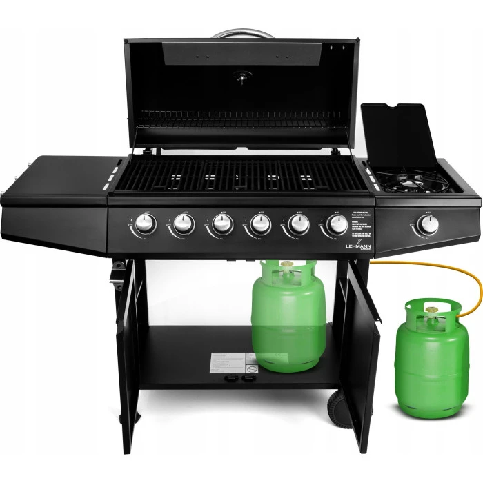 Газовый гриль LEHMANN VEGAS 6+1 черный