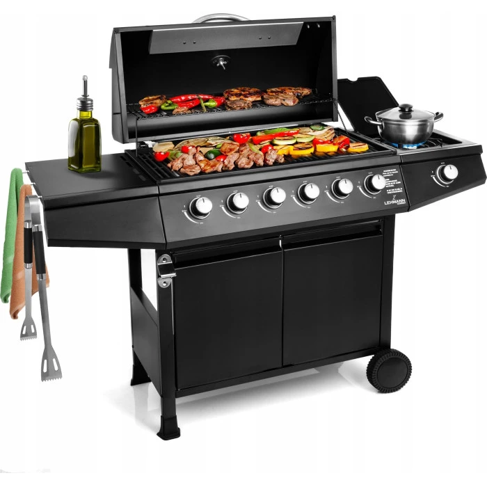 Газовый гриль LEHMANN VEGAS 6+1 черный