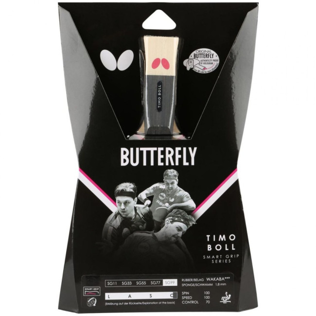 Ракетка для настольного тенниса BUTTERFLY Timo Boll SG99, черно-красная.