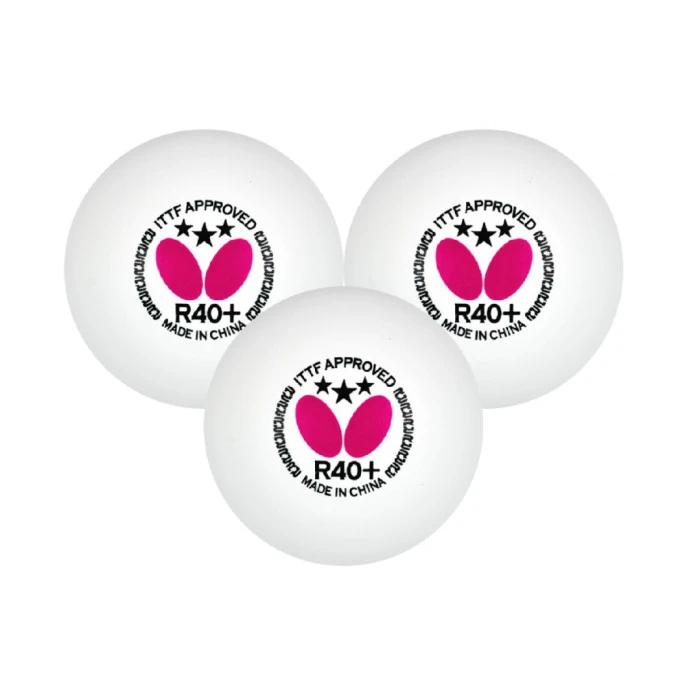 Мячи для настольного тенниса BUTTERFLY 3 шт, белые