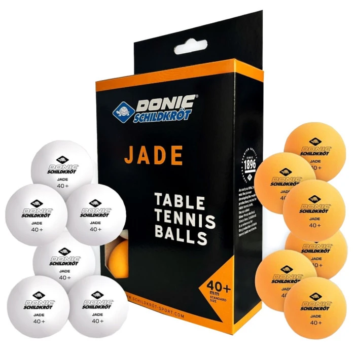 Мячи для настольного тенниса SCHILDKROT Jade Poly 12 шт, оранжево-белые