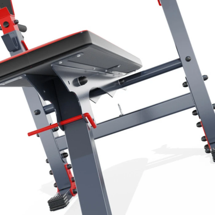 Скамейка для жима со стойками + штанга с гантелями 95 кг K-Sport KSSL110