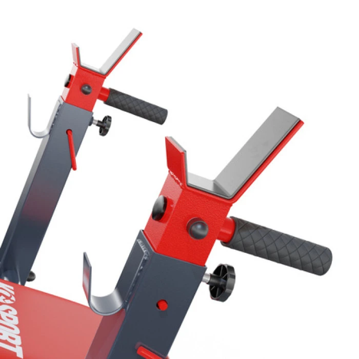 Скамейка для жима со стойками + штанга с гантелями 95 кг K-Sport KSSL110