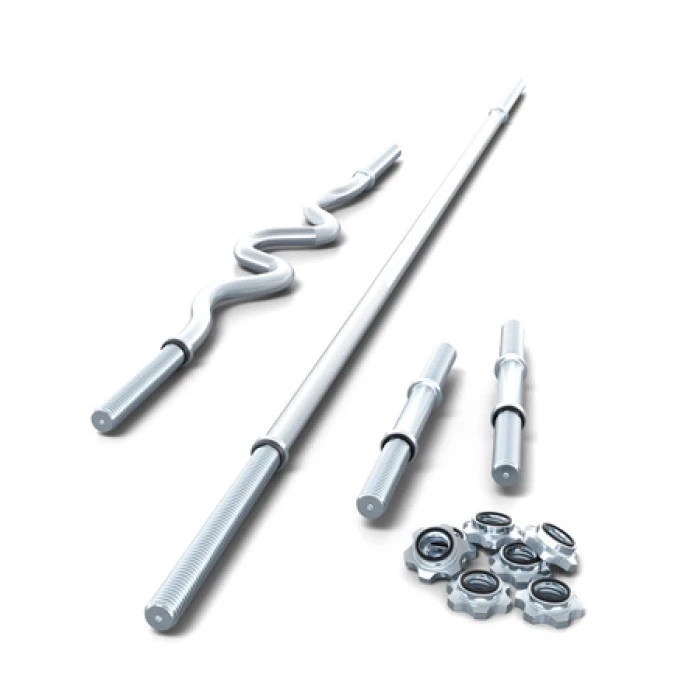 Скамейка для жима со стойками + штанга с гантелями 95 кг K-Sport KSSL110