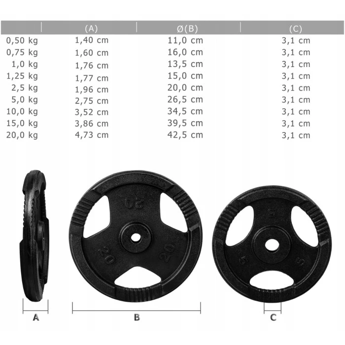 Набор дисков Movit 4х5 кг.