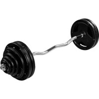 Набор дисков чугунные + штанга Movit Booster