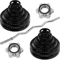 Набор дисков чугунные + штанга Movit Booster