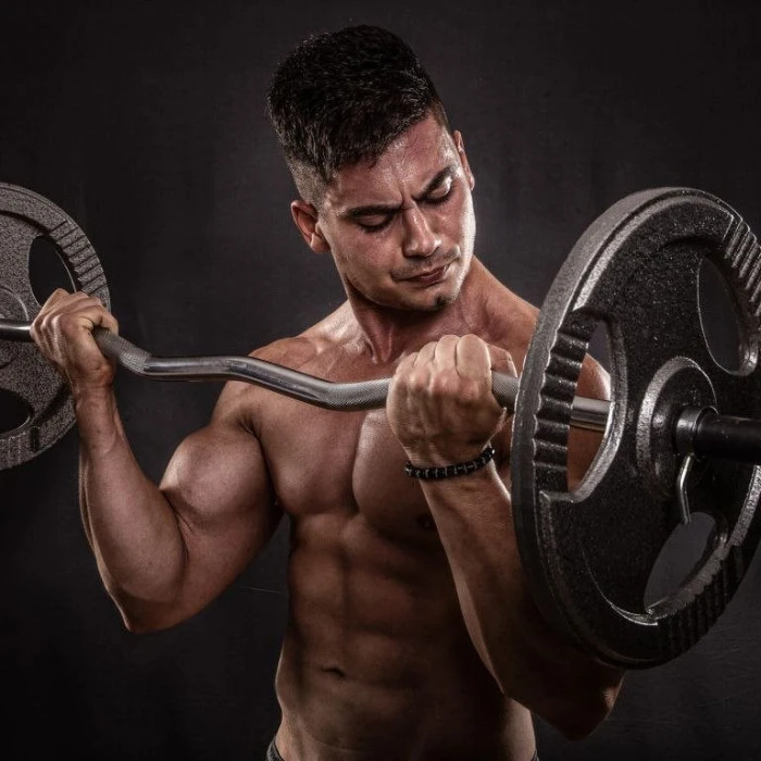 Набор дисков чугунные + штанга Movit Booster