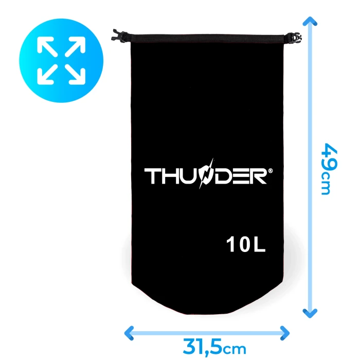 Гермомішок THUNDER 10 л чорний