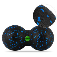 Мяч для массажа и фитнеса двойной NS-966 черно-голубая