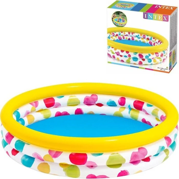 Бассейн надувной детский Cool Dots Intex 58449 168х168х38 см