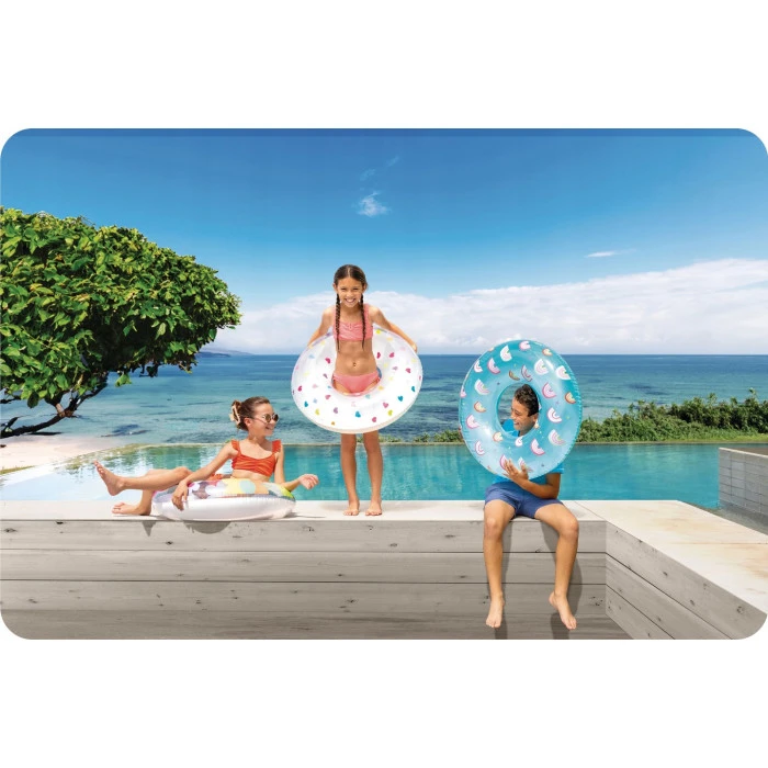 Круг надувной для плавания INTEX 59259 Цветы 81 см.