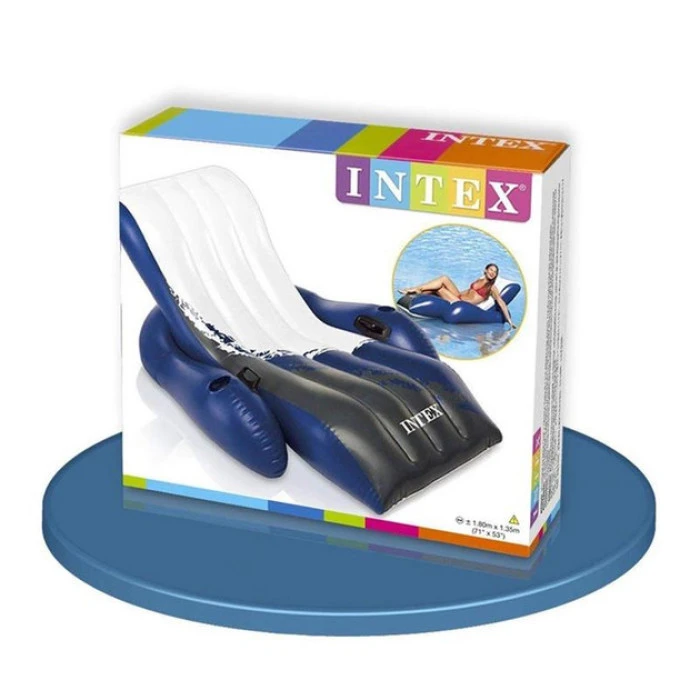 Шезлонг надувной для плавания INTEX 58868, 180 x 135 см