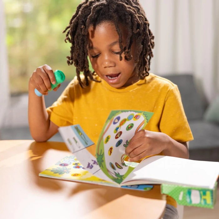 Детский блокнот и штамп Spin Master С наклейками Динозавр Melissa and Doug. Sticker WOW