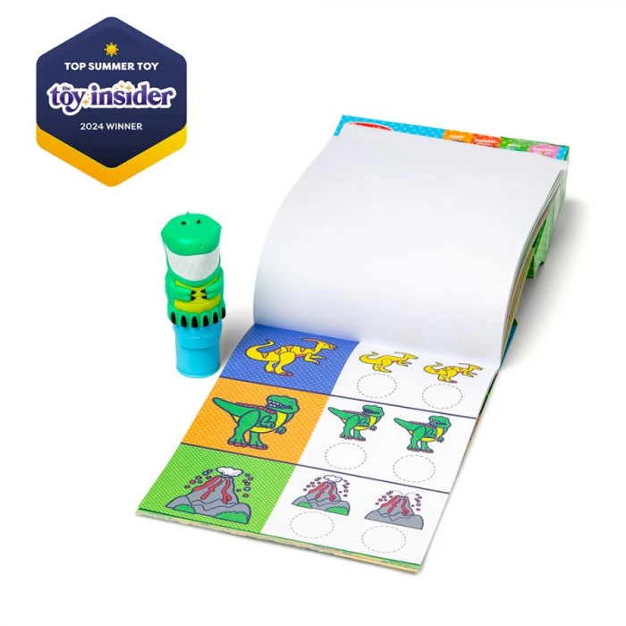 Детский блокнот и штамп Spin Master С наклейками Динозавр Melissa and Doug. Sticker WOW