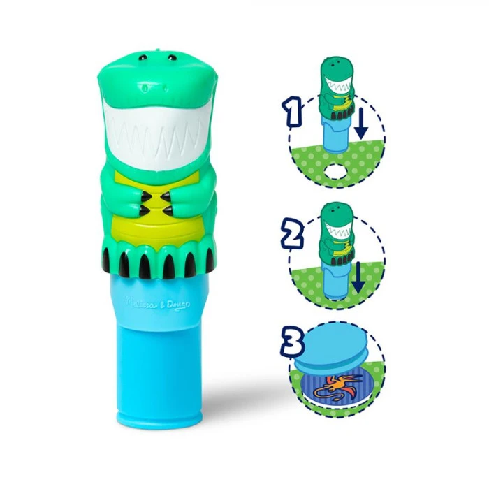 Детский блокнот и штамп Spin Master С наклейками Динозавр Melissa and Doug. Sticker WOW