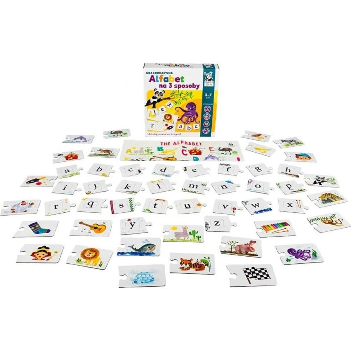 Детская развивающая игра «Азбука 3 способами» для изучения букв и слов для детей 3-7 лет