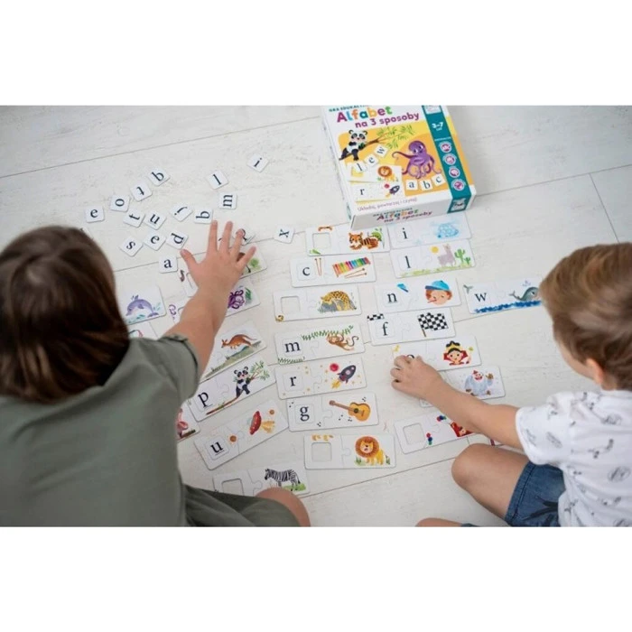 Детская развивающая игра «Азбука 3 способами» для изучения букв и слов для детей 3-7 лет