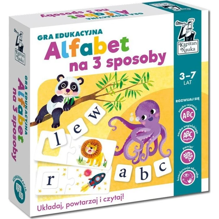 Детская развивающая игра «Азбука 3 способами» для изучения букв и слов для детей 3-7 лет