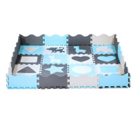 Килимок-пазл NILS FUN MD03 140х140х1 см, 36 деталей, м'ятний