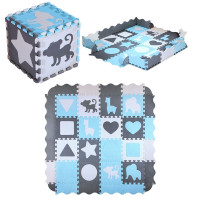 Килимок-пазл NILS FUN MD03 140х140х1 см, 36 деталей, м'ятний