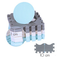 Килимок-пазл NILS FUN MD03 140х140х1 см, 36 деталей, м'ятний