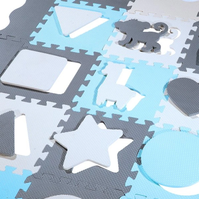 Килимок-пазл NILS FUN MD03 140х140х1 см, 36 деталей, м'ятний