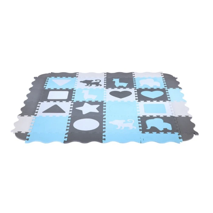 Килимок-пазл NILS FUN MD03 140х140х1 см, 36 деталей, м'ятний