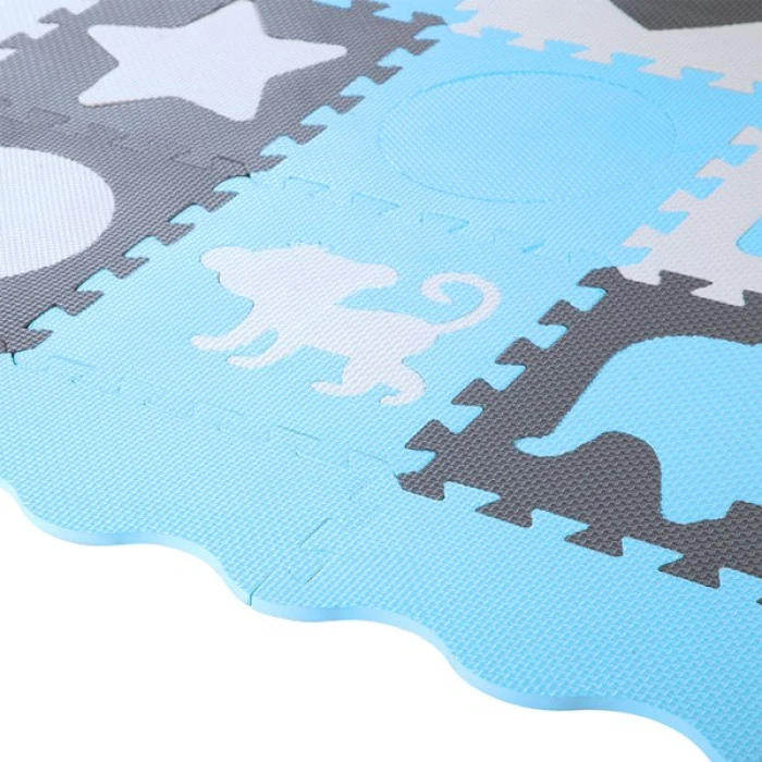 Килимок-пазл NILS FUN MD03 140х140х1 см, 36 деталей, м'ятний