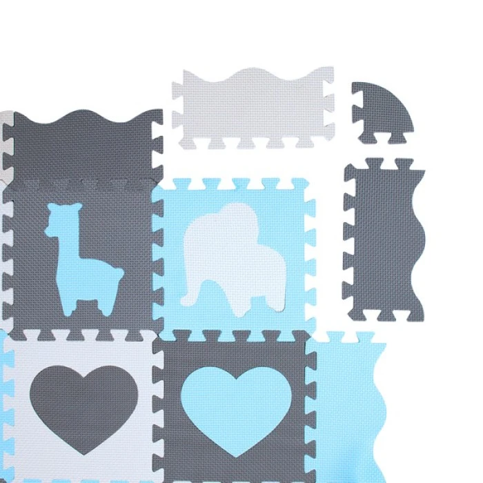 Килимок-пазл NILS FUN MD03 140х140х1 см, 36 деталей, м'ятний