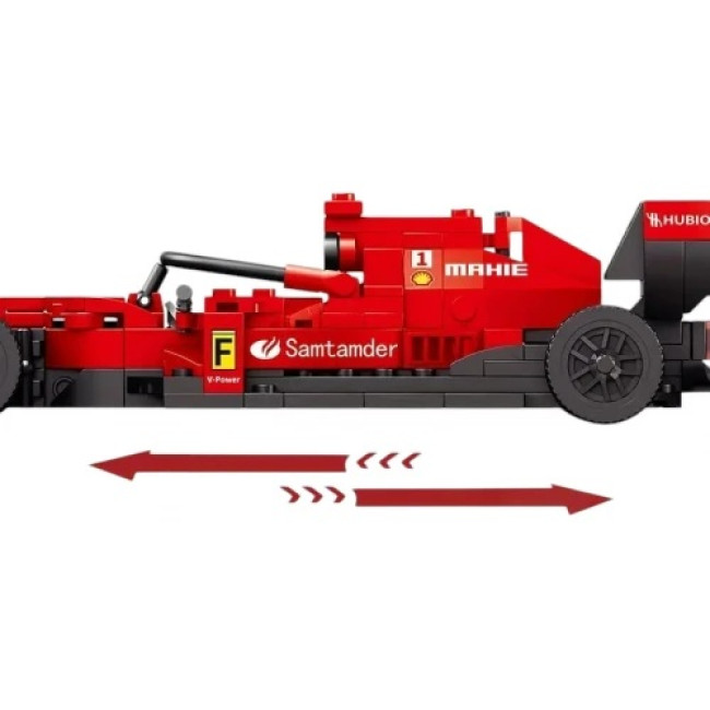 Детский конструктор машинка F1 Красная 266 эл.