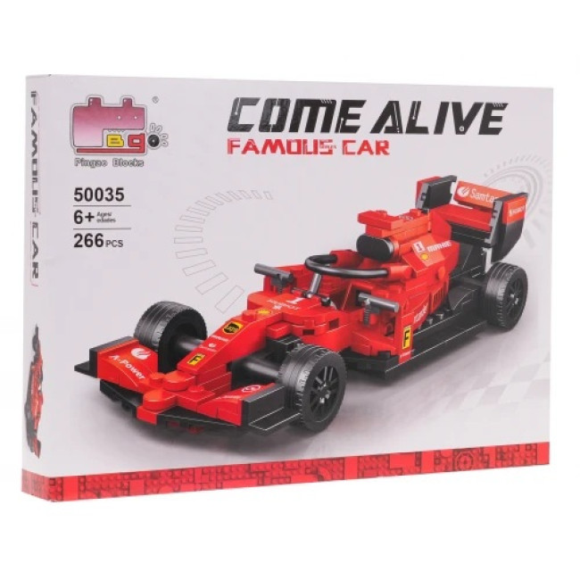 Детский конструктор машинка F1 Красная 266 эл.