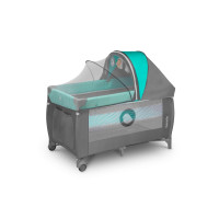 Кроватка-манеж Lionelo SVEN PLUS TURQUOISE/GREY