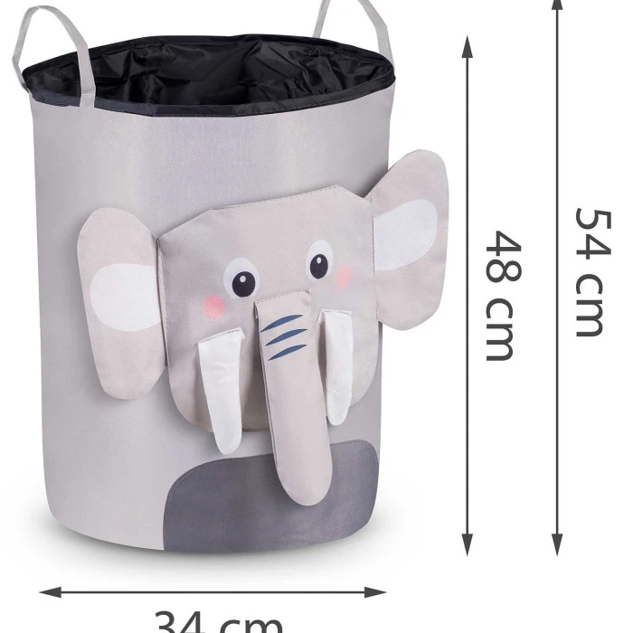 Корзина для игрушек Nukido серый слоник