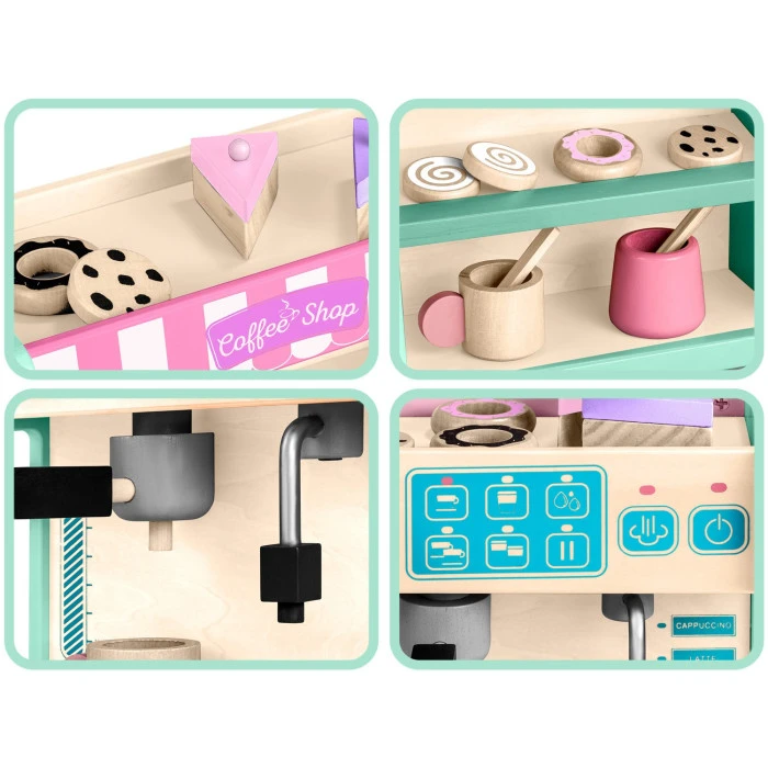 Кофейня-кондитерская детская деревянная Ricokids мятная